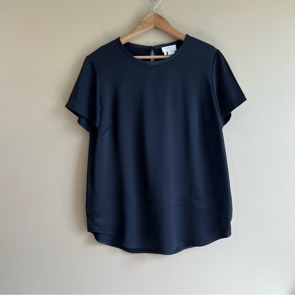 KATE SPADE black top short sleeve size 10 keyhole back closure - Picture 1 of 5